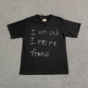 Gallery Black Short Sleeve Letter Print T-Shirt
